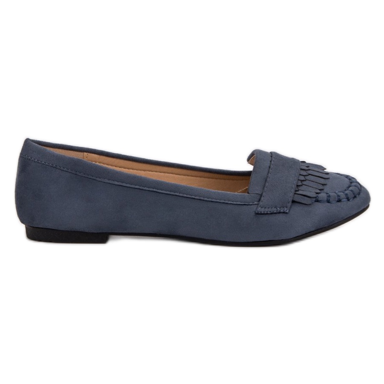 Small Swan Mocassins classiques bleu marine
