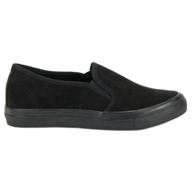 Sport Slipons en daim noir