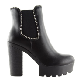 Bottines compensées noires 123-30-1 Noir