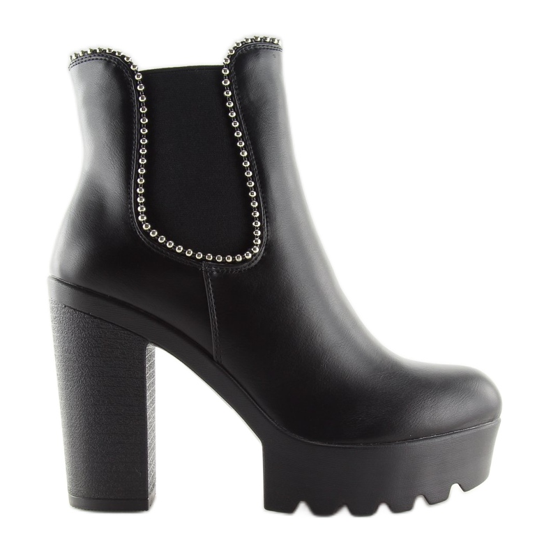 Bottines compensées noires 123-30-1 Noir le noir