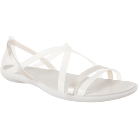 Crocs Isabella Strappy Sandal Oyster Pearl Blanc blanche