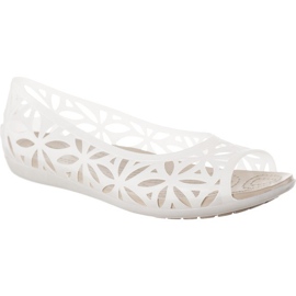Crocs Pavé d'huîtres plates Isabella Jelly II blanc