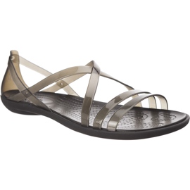 Crocs Isabella Sandales À Bretelles Noir Gris Clair le noir