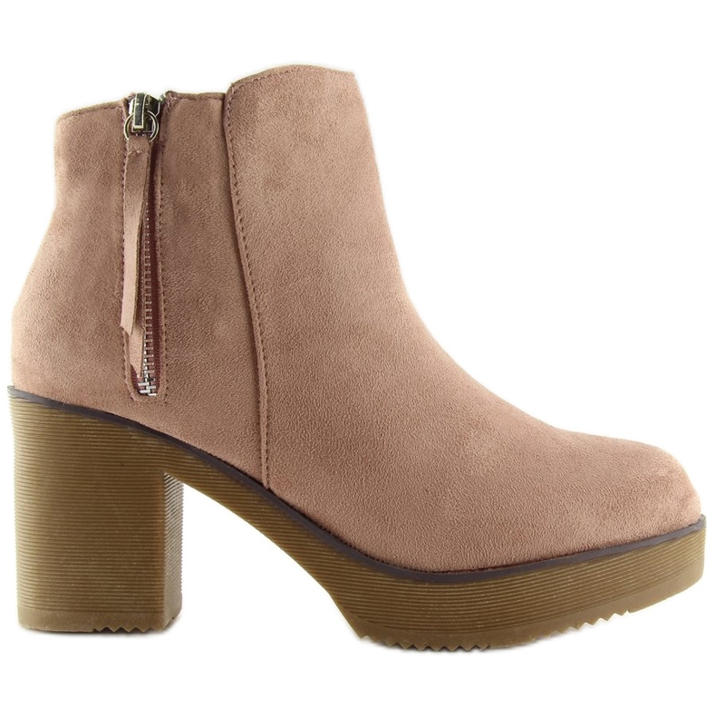 Rose YL96009 Bottes roses sur un talon stable