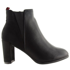 Bottines noires à talons A5580 Noir le noir