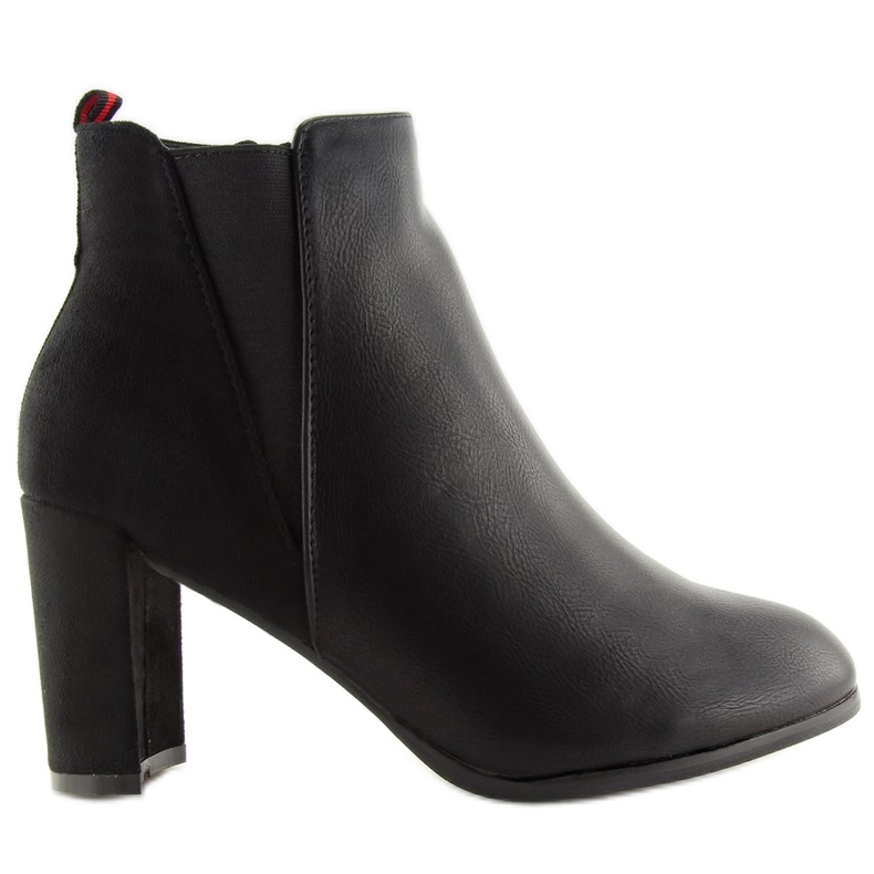 Bottines noires à talons A5580 Noir le noir