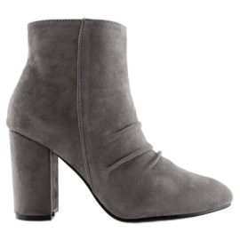 Bottines à talons grises OM803 Gris Bottines à talons grises OM803 Gris
