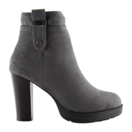 Gris Bottines à talons BK3233 Gris