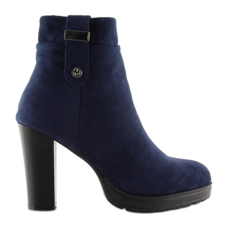 Bottines à talons bleu marine BK3233 Navy Bottines à talons bleu marine BK3233 Navy