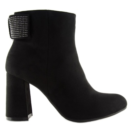 Bottines noires à talons Z199 Noir