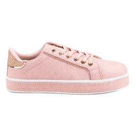 Chaussures de sport confortables jaune rose