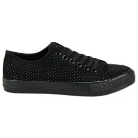 Sport Baskets noires à cristaux