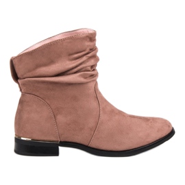 SDS Bottes en daim poudré rose