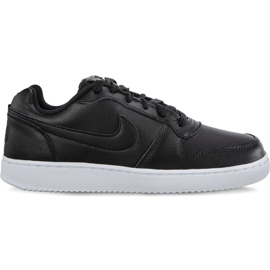 Nike Wmns Ebernon Low 001 Noir Noir Blanc le noir