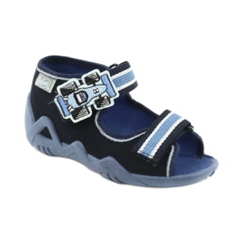 Befado pantoufles sandales chaussures pour enfants 250P065 bleu marine bleu