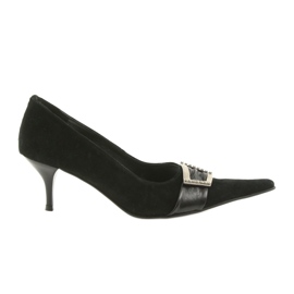 BM Escarpins en cuir noir