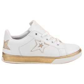 Chaussures de sport pour femmes blanc jaune