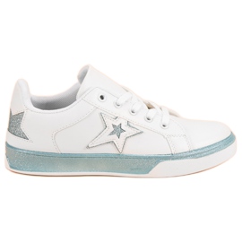 Chaussures de sport pour femmes blanc bleu
