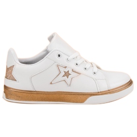 Chaussures de sport pour femmes blanc jaune