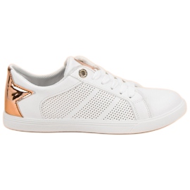 Chaussures de sport basses blanc jaune