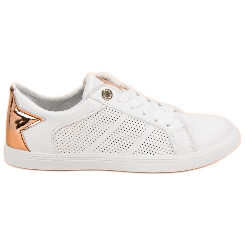 Chaussures de sport basses blanche jaune