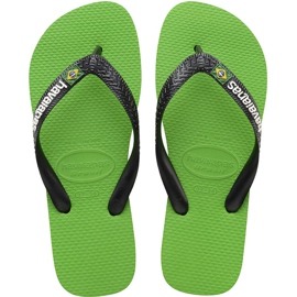 Havaianas Brasil Logo Neon Green Black multicolore