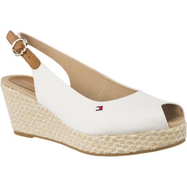Tommy Hilfiger Iconic Elba Basic Sling Back 121 Whisper White blanc brun