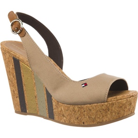 Tommy Hilfiger Cale avec des rayures imprimées 068 Cobblestone brun