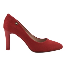 Escarpins en daim VINCEZA rouge