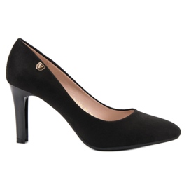 Escarpins en daim VINCEZA le noir