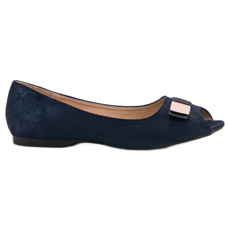Ballerines Vinceza à bout ouvert bleu