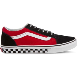 Vans Old Skool VI7 Logo Pop Noir Blanc Véritable multicolore rouge