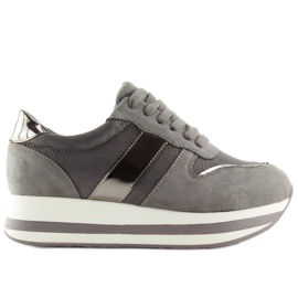 Gris 99-11 Chaussures à semelles hautes grises