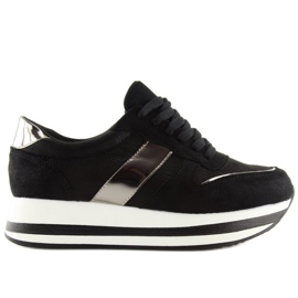 Noir 99-11 Chaussures noires à semelles hautes