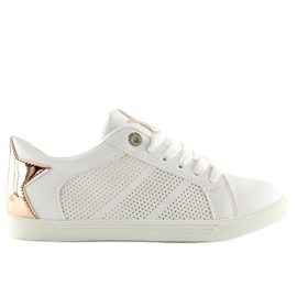 Baskets avec une étoile blanche A6213 BLANC / CHAMPAGNE