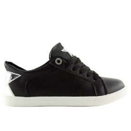 Baskets noires avec une étoile A6213 Noir le noir