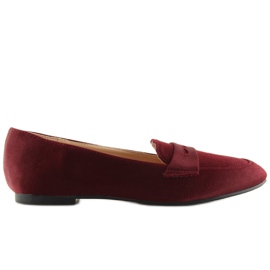 Mocassins femme bordeaux 3109 Rouge