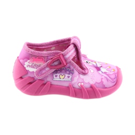 Chaussures enfants Befado 110P350 pantoufles rose