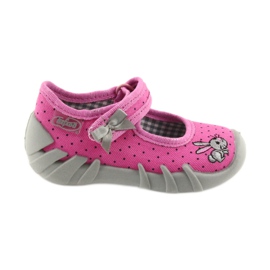 Befado chaussures pour enfants ballerines pantoufles 109P169 noir gris rose