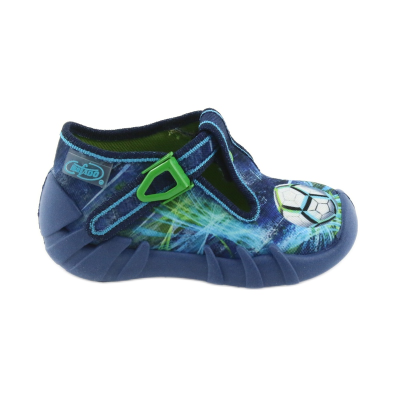 Chaussures pour enfants Befado 110P339 pantoufles bleu vert bleu marin