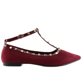 Ballerines rouges bordeaux 127-13 Dk Red