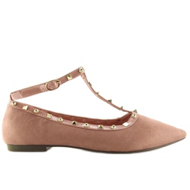 Ballerines à clous roses 127-13 Rose