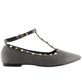 Ballerines à talons grises 127-13 Gris