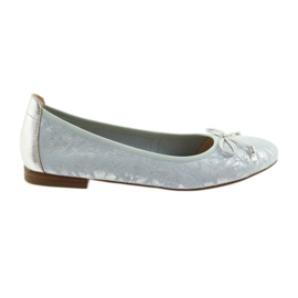Caprice Ballerinas pour femmes 22102 Bleu avec un arc