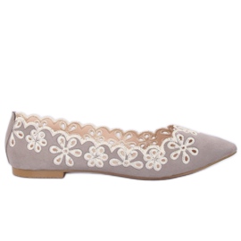 Ballerines ajourées grises LT99P Gris