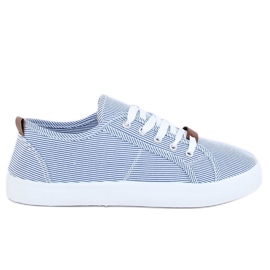 Baskets bleu marine à rayures JX70P