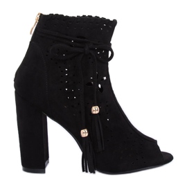Bottes à bout ouvert noir bout ouvert M285P Noir le noir