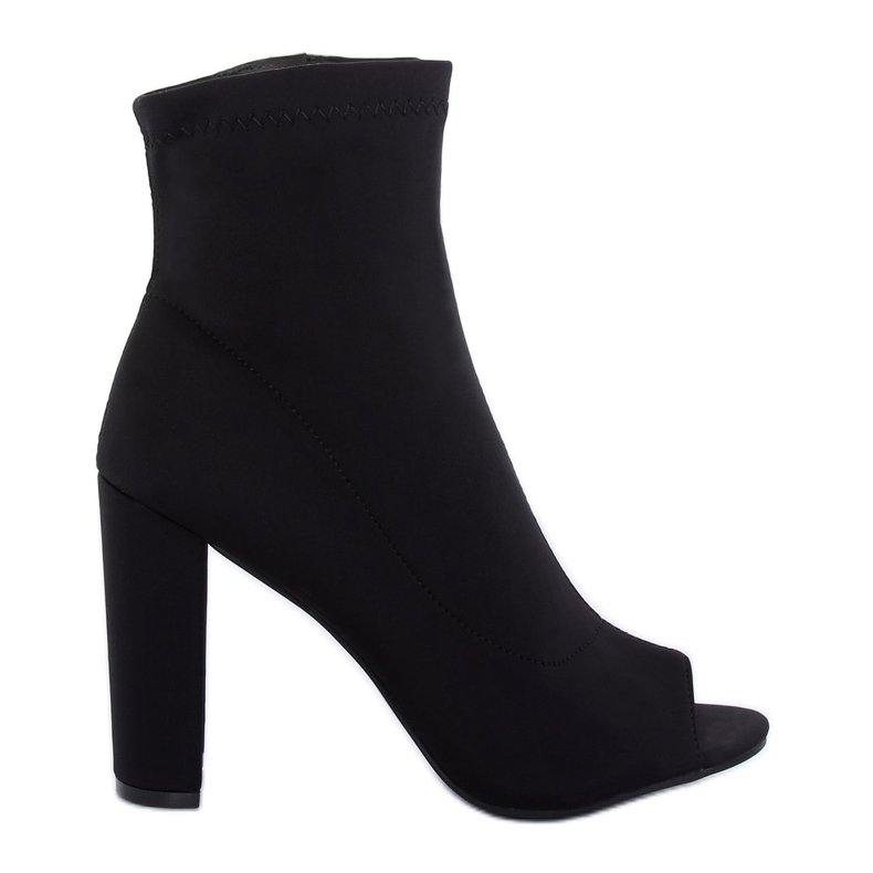 Boots noires à bout ouvert NS031P Noir le noir