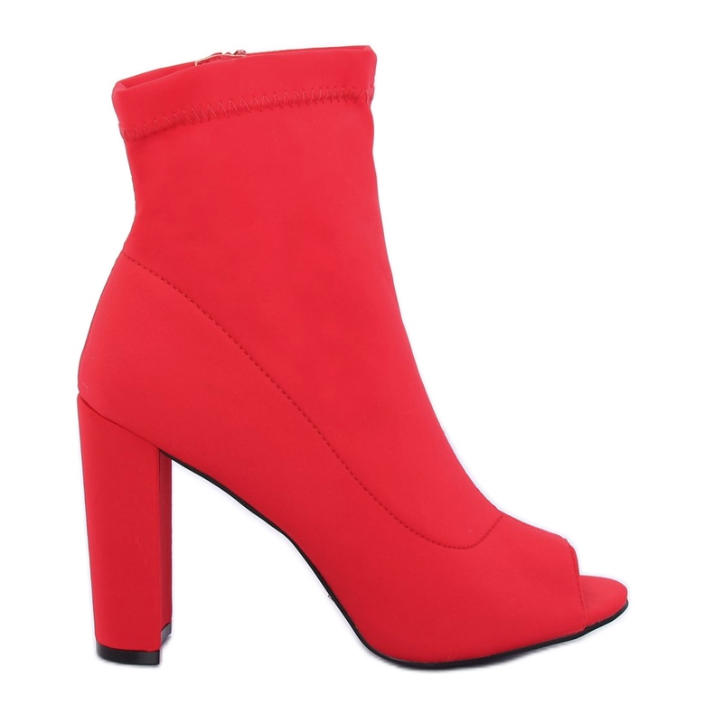 Bottines à bout ouvert rouge NS031P Rouge