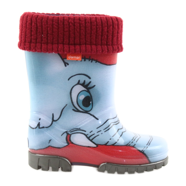 Bottes pour enfants Demar, bottes de pluie avec une chaussette chaude bleu Bottes pour enfants Demar, bottes de pluie avec une chaussette chaude bleu